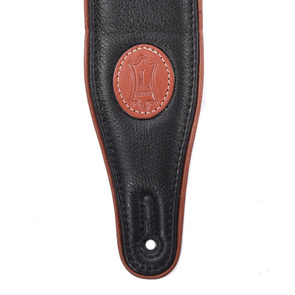 Levy's Signature Series 2.5" Wide Garment Leather Guitar Strap Black Accessories / Straps