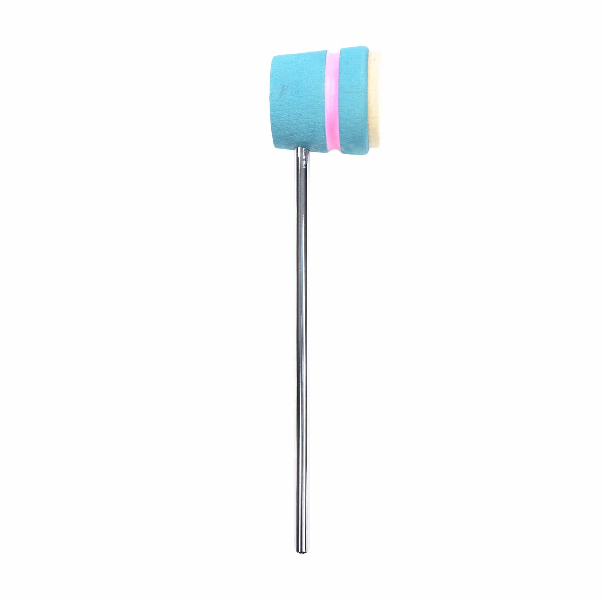 Low Boy Lightweight Felt Bass Drum Beater Seafoam Green w/Pink Stripe Drums and Percussion / Parts and Accessories / Drum Parts