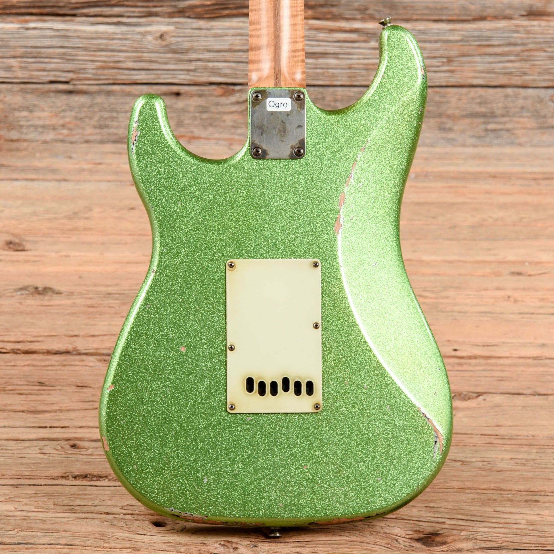 LsL Custom Saticoy HSS Cactus Green Sparkle Over Sunburst Electric Guitars / Solid Body