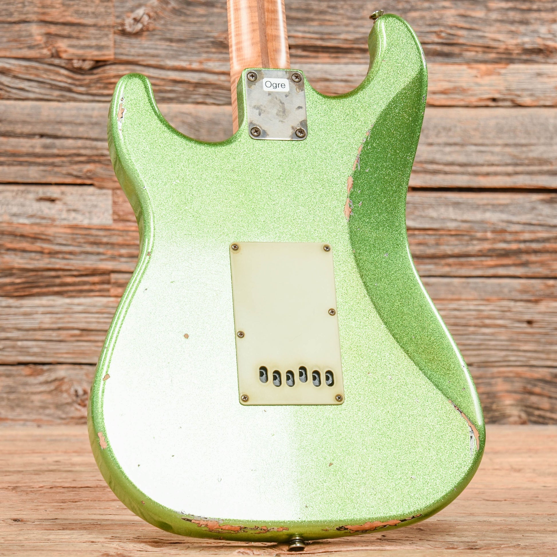 LsL Custom Saticoy HSS Cactus Green Sparkle Over Sunburst Electric Guitars / Solid Body