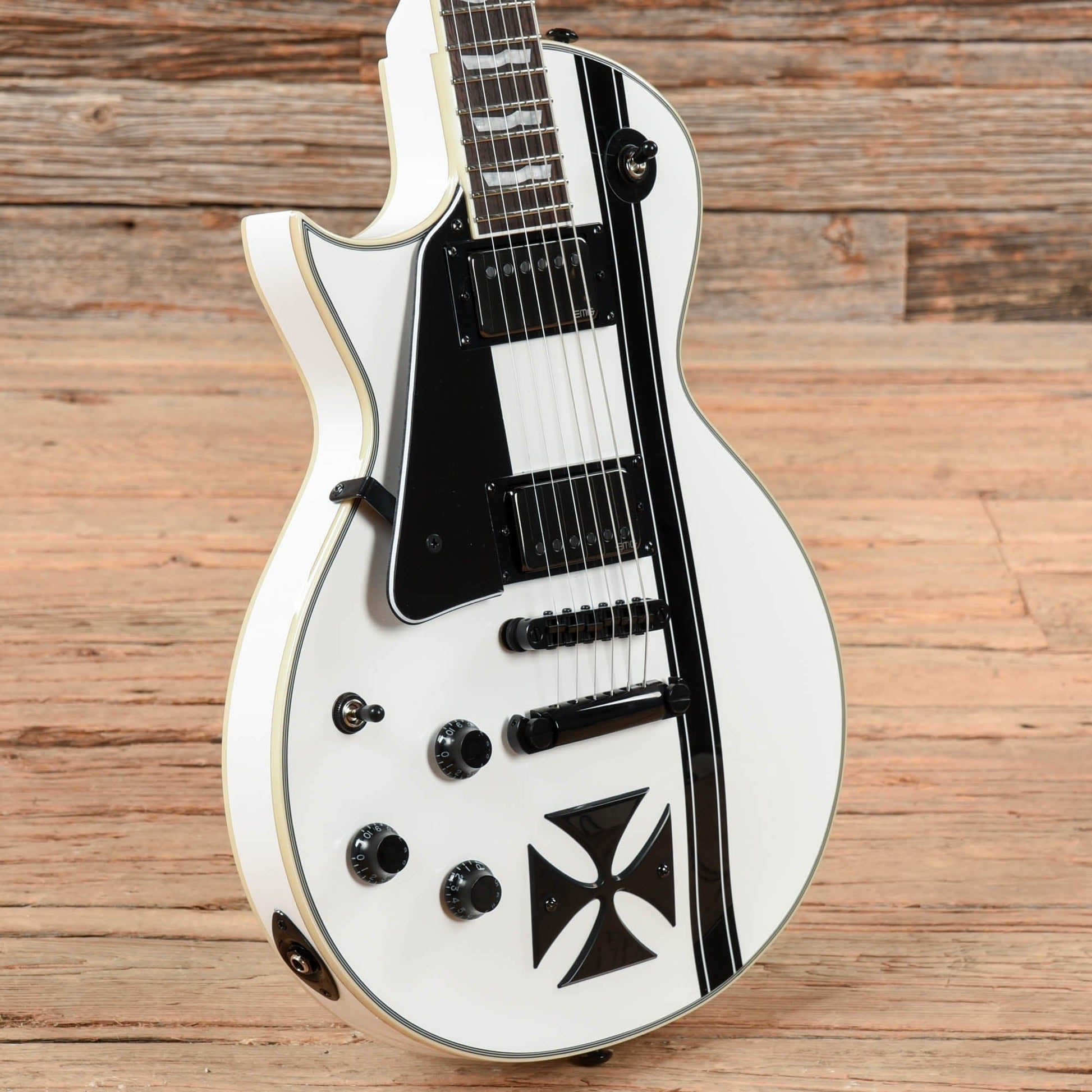 LTD Iron Cross James Hetfield Signature White  LEFTY Electric Guitars / Solid Body