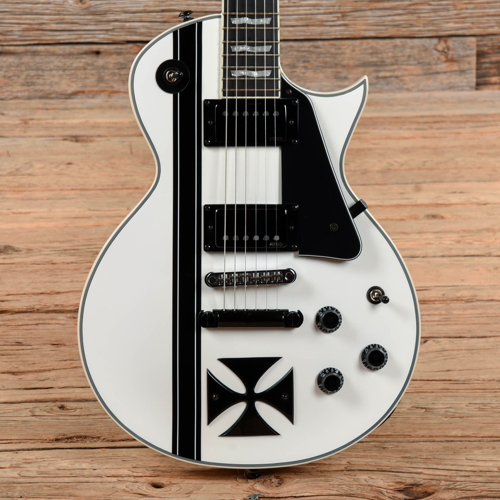 LTD Iron Cross James Hetfield Signature White Electric Guitars / Solid Body