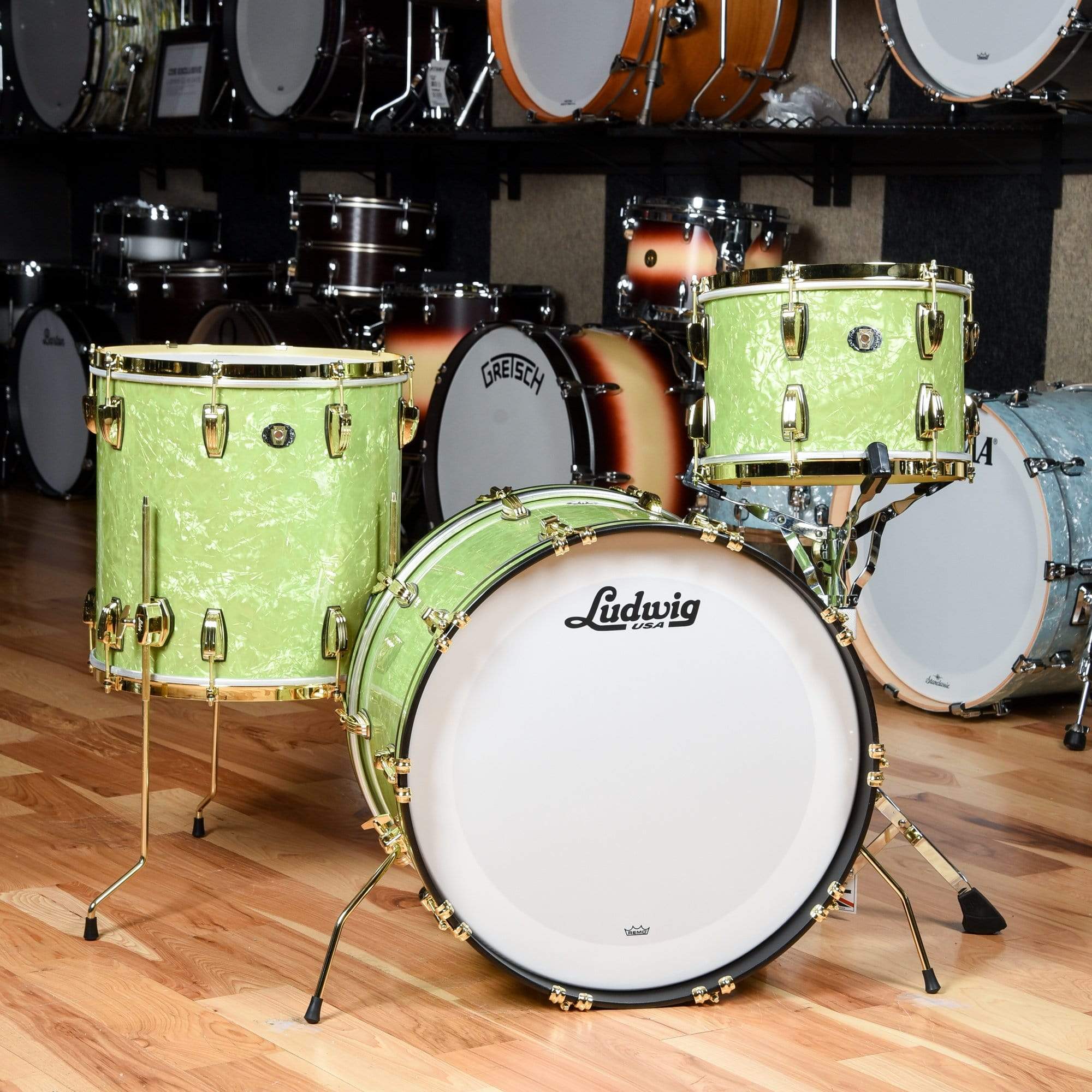 Ludwig 110th Anniversary Classic Maple 13/16/22 3pc. Drum Kit Emerald ...