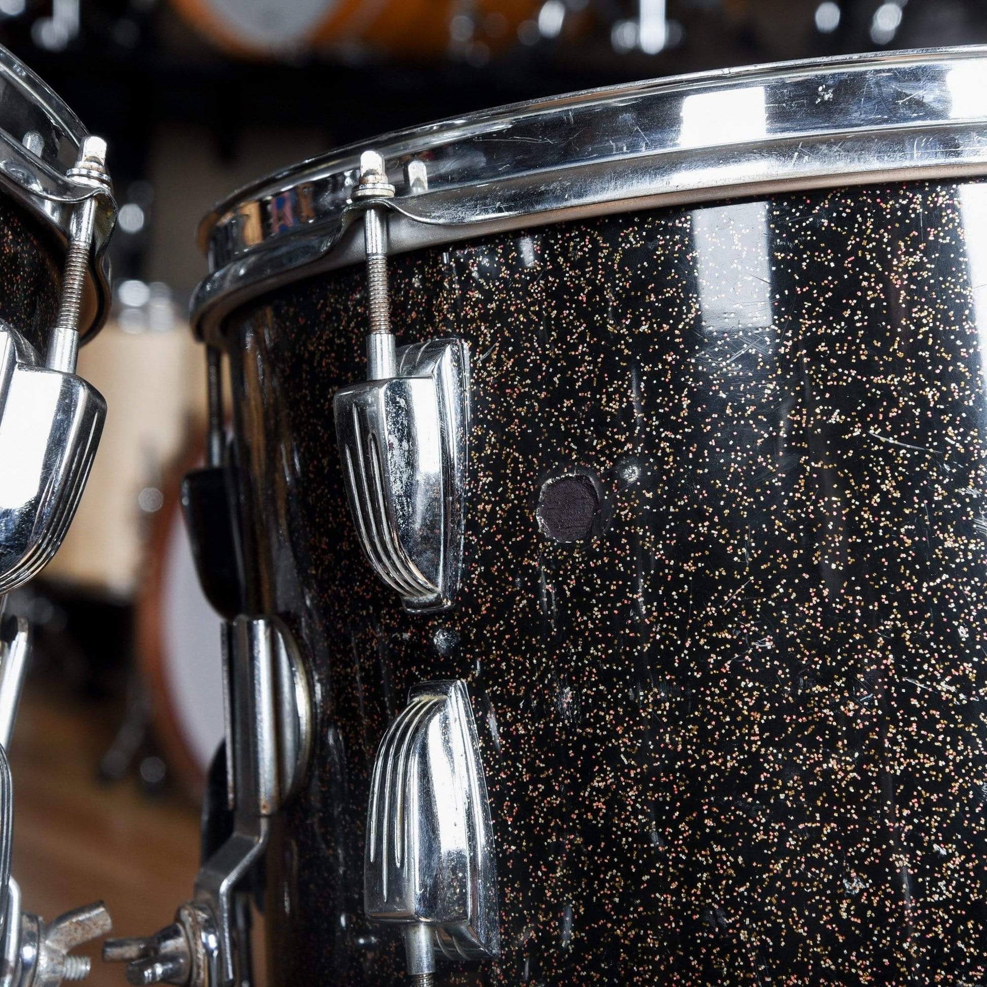 Ludwig 13/13/16/22 Black Galaxy Sparkle 1960s Drums and Percussion / Acoustic Drums / Full Acoustic Kits