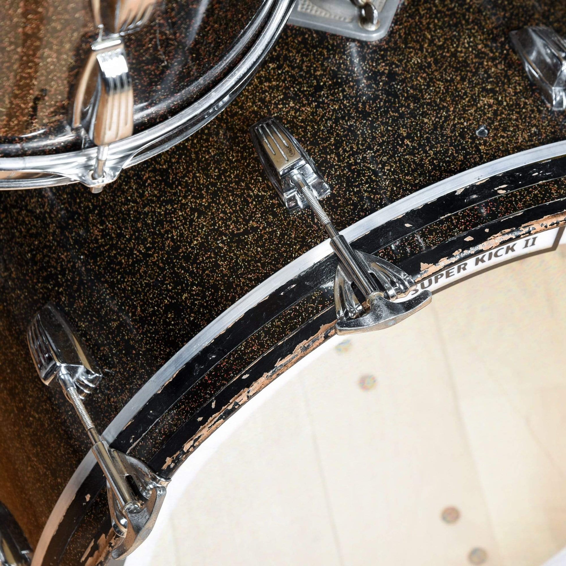 Ludwig 13/13/16/22 Black Galaxy Sparkle 1960s Drums and Percussion / Acoustic Drums / Full Acoustic Kits