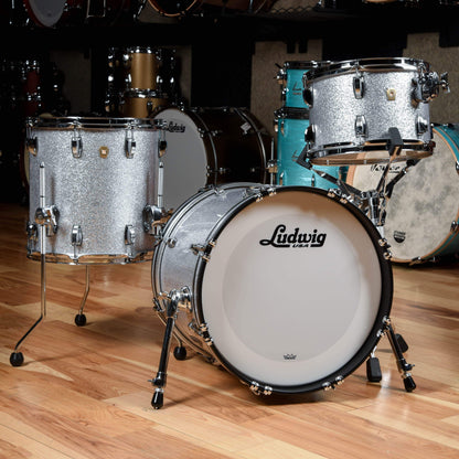 Ludwig Classic Maple 12/14/18 3pc. Drum Kit Silver Sparkle Drums and Percussion / Acoustic Drums / Full Acoustic Kits