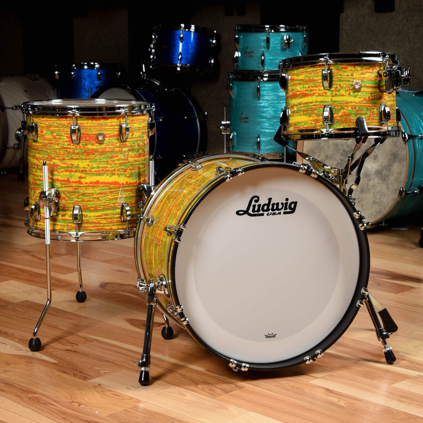 Ludwig Classic Maple 12/14/20 3pc. Drum Kit Citrus Mod Drums and Percussion / Acoustic Drums / Full Acoustic Kits