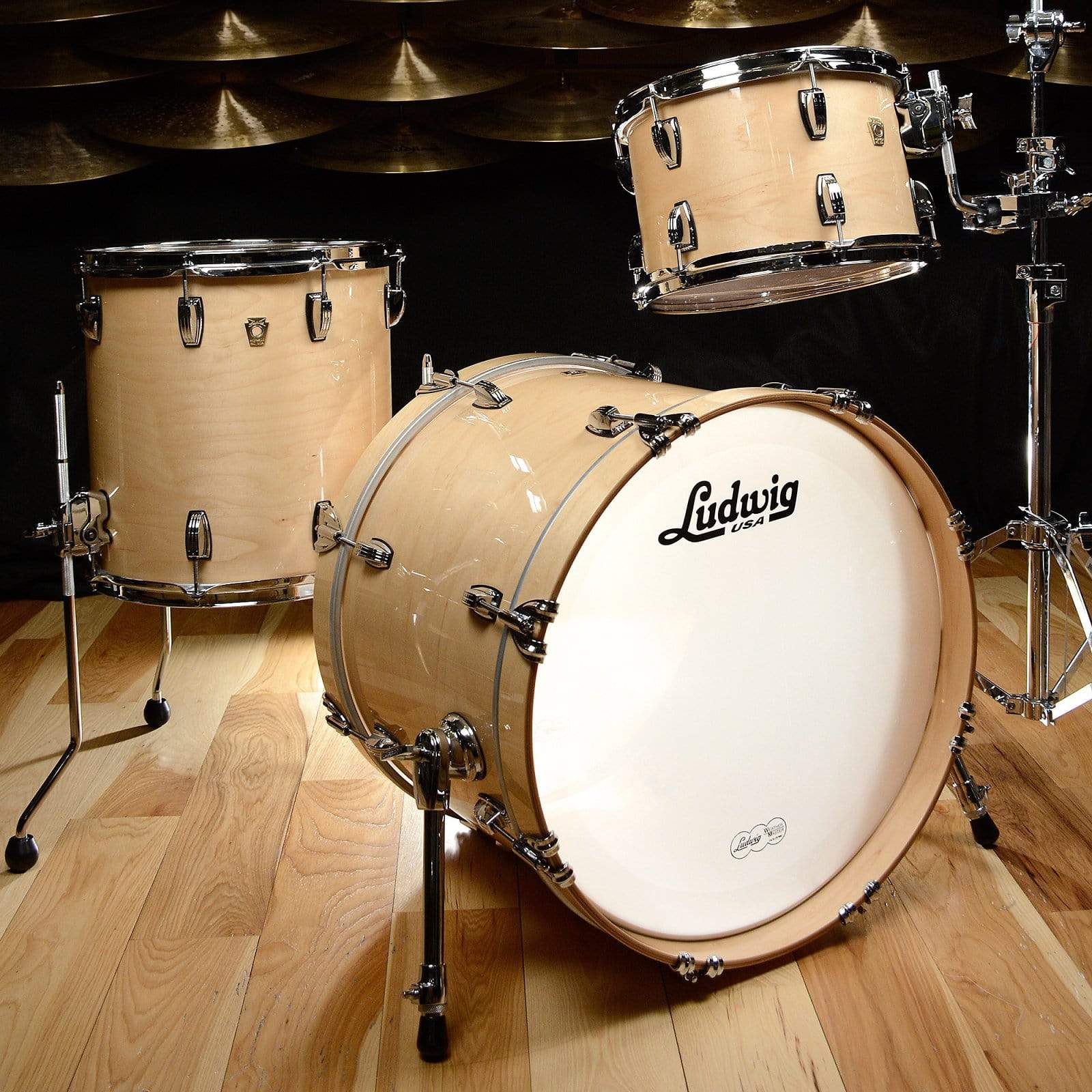 Ludwig Classic Maple 12/14/20 3pc. Drum Kit Natural Finish Drums and Percussion / Acoustic Drums / Full Acoustic Kits