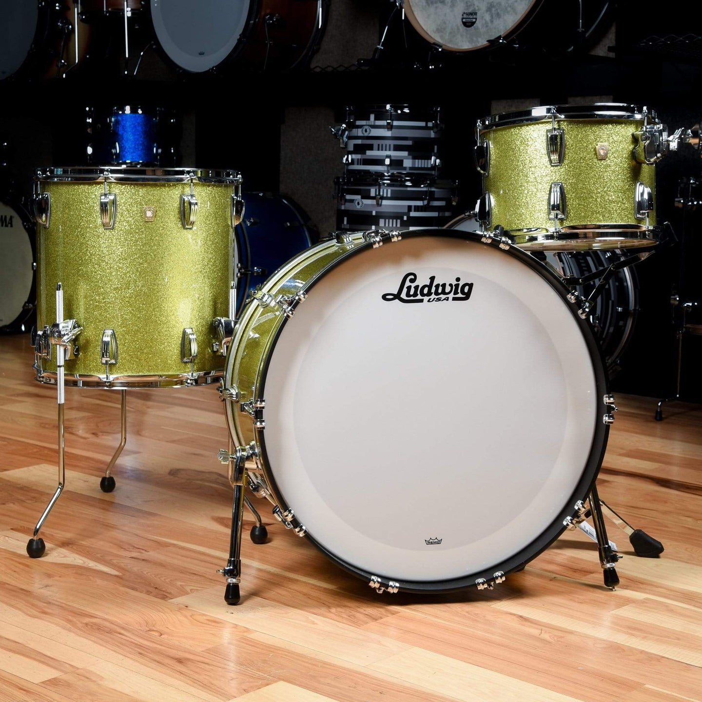 Ludwig Classic Maple 13/16/24 3pc. Drum Kit Olive Sparkle – Chicago ...