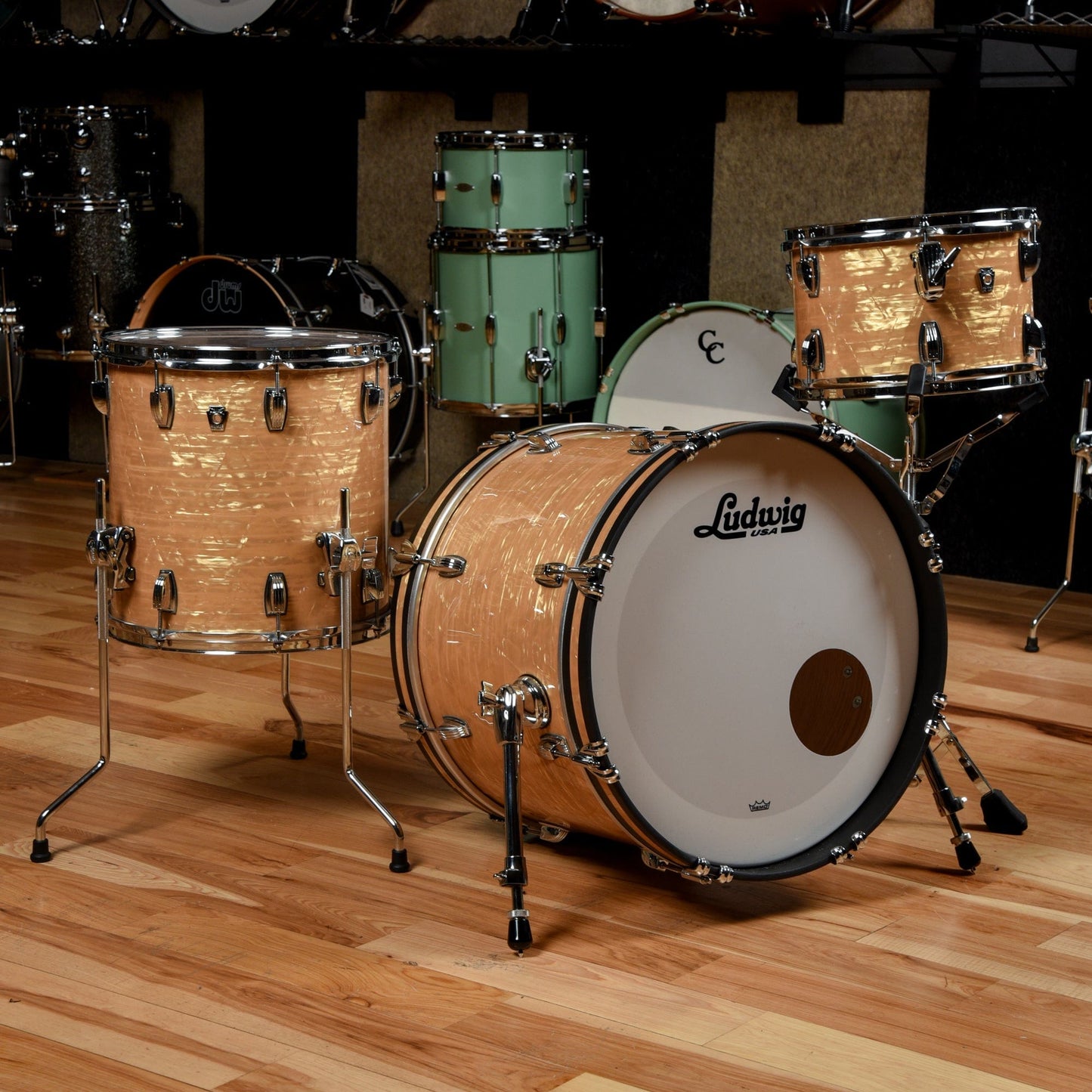 Ludwig Classic Oak 12/14/20 Drum Kit Aged Onyx Drums and Percussion / Acoustic Drums / Full Acoustic Kits