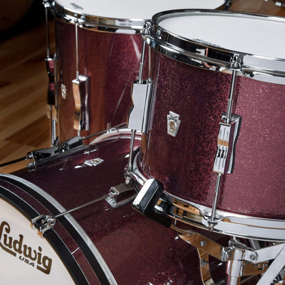 Ludwig Club Date 12/14/20x12 3pc. Drum Kit Burgundy Mist w/Bowtie Lugs & White Interior (CDE Exclusive) Drums and Percussion / Acoustic Drums / Full Acoustic Kits