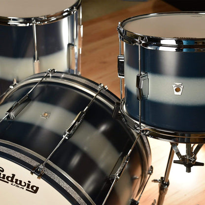 Ludwig Club Date 13/16/22 3pc. Drum Kit Vintage Blue/Silver Duco Drums and Percussion / Acoustic Drums / Full Acoustic Kits