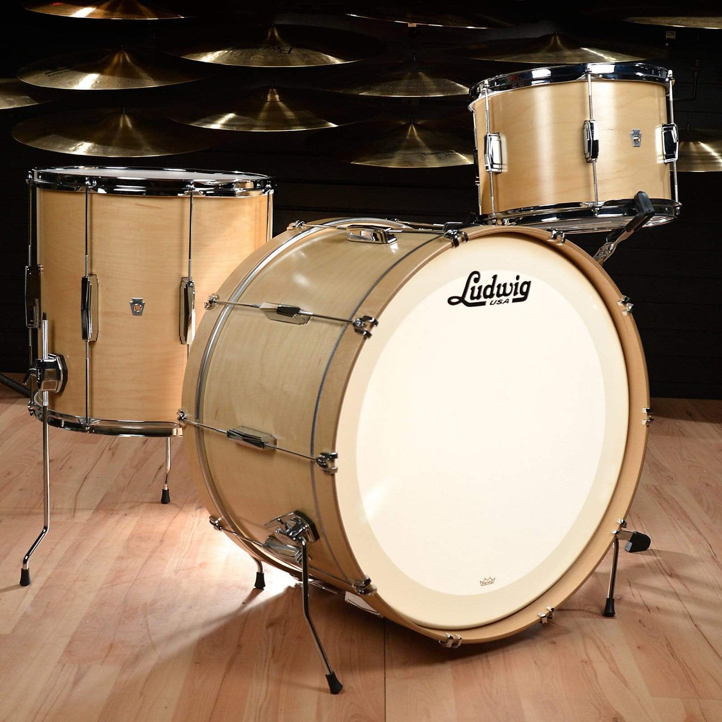 Ludwig Club Date 13/16/24 3pc. Drum Kit Natural Satin Drums and Percussion / Acoustic Drums / Full Acoustic Kits