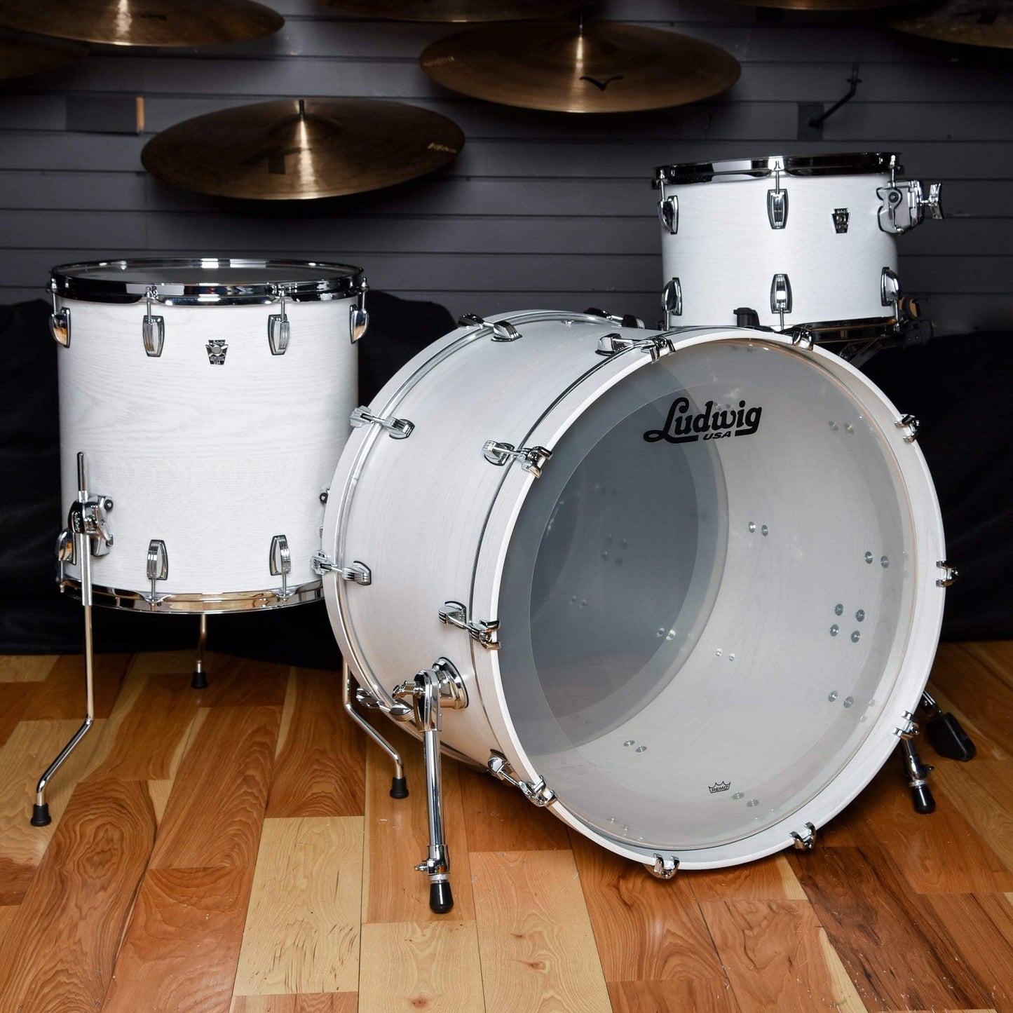 Ludwig Keystone X 13/16/24 3pc. Drum Kit Snow White Drums and Percussion / Acoustic Drums / Full Acoustic Kits