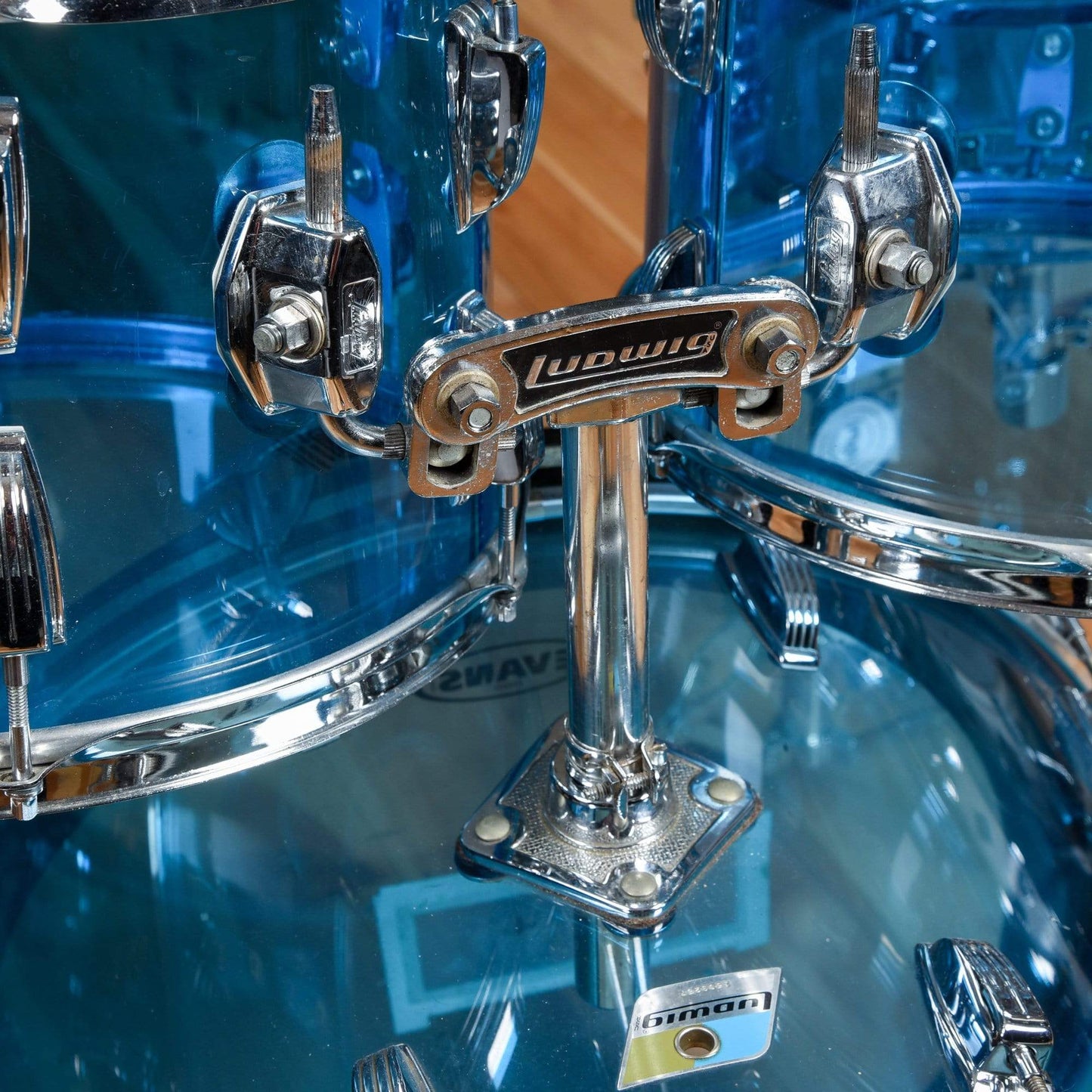 Ludwig Vistalite 12/13/16/22 w/5x14 Snare Blue 1970s Drums and Percussion / Acoustic Drums / Full Acoustic Kits