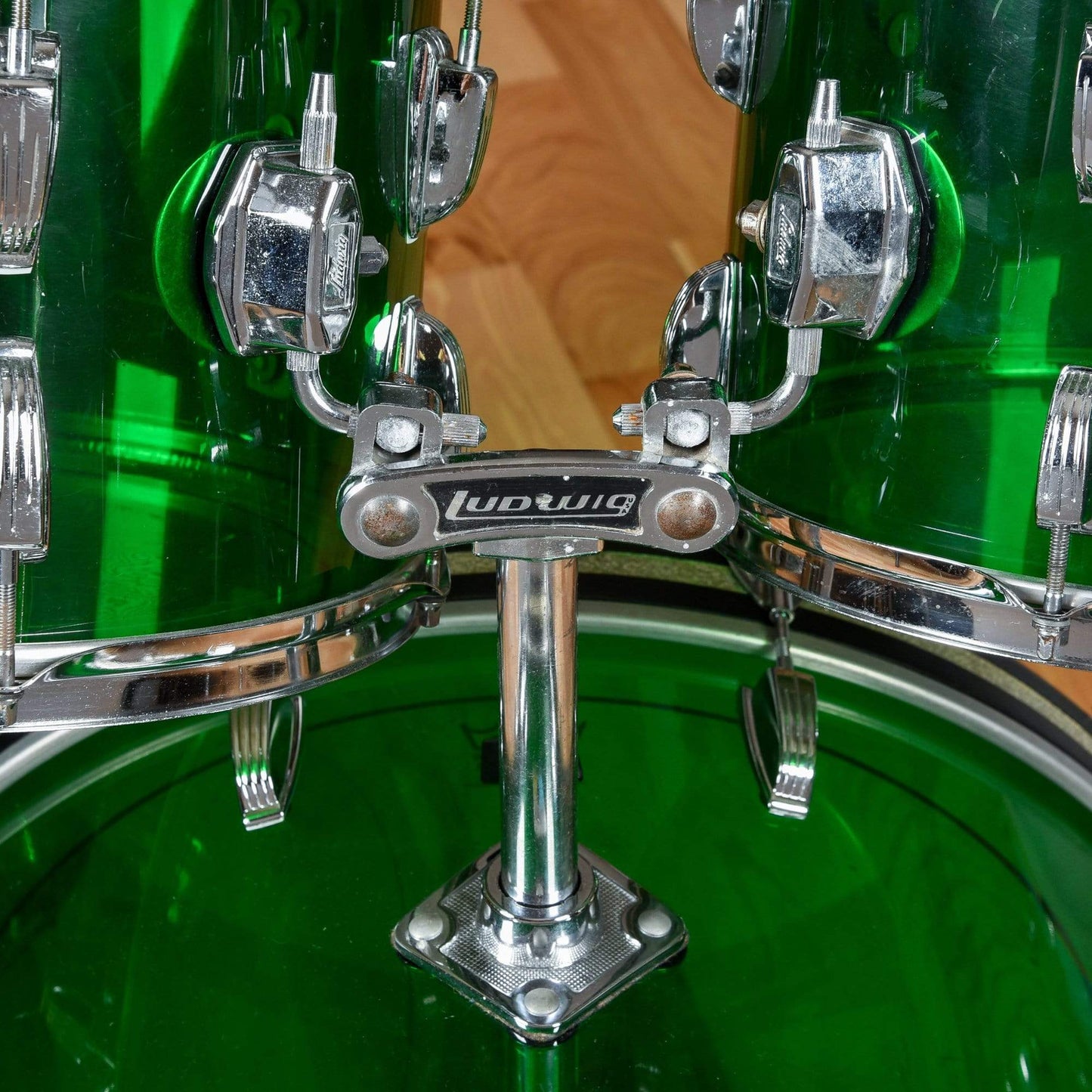 Ludwig Vistalite Green 1970s Drums and Percussion / Acoustic Drums / Full Acoustic Kits