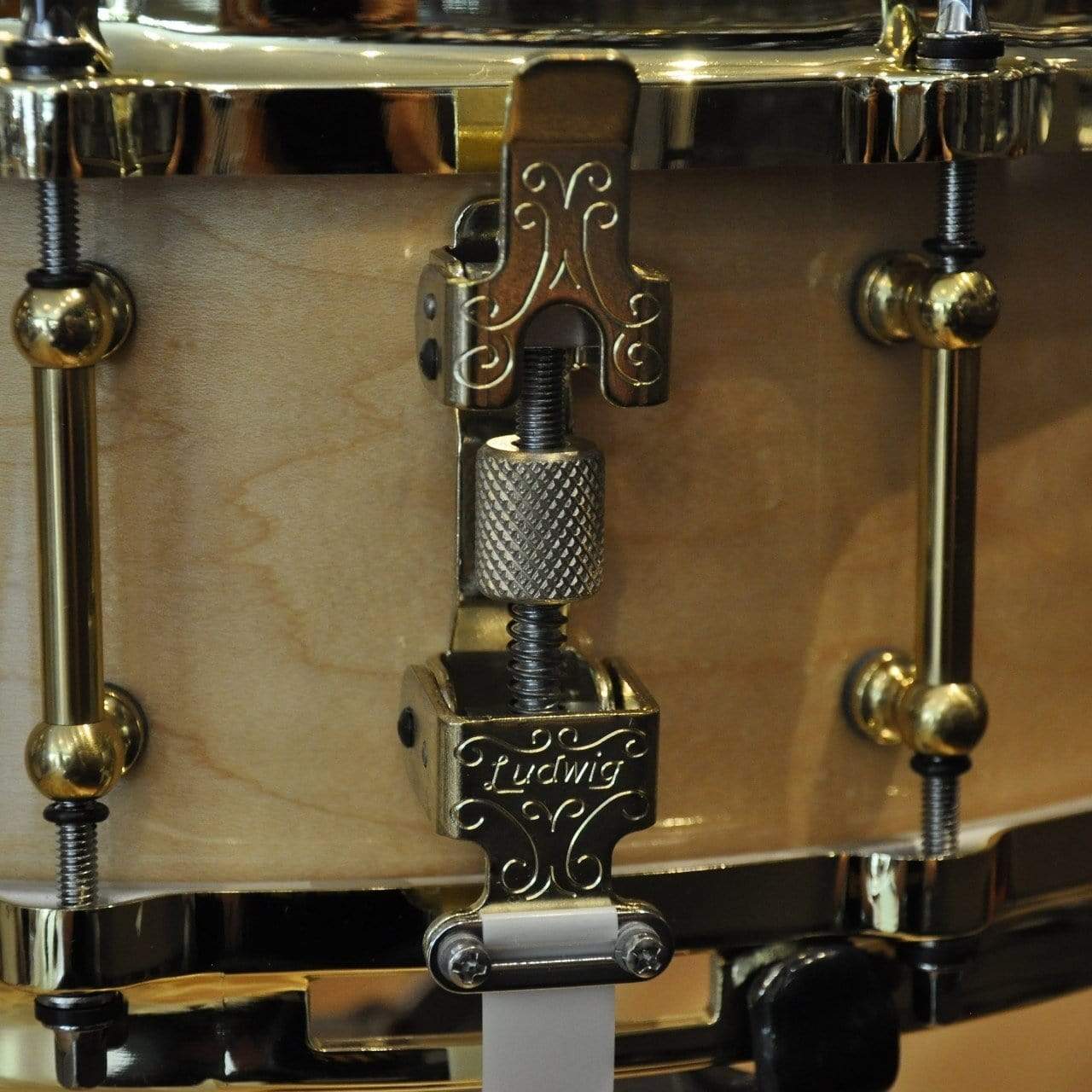 Ludwig 5x14 Classic Maple Snare Drum Natural Maple w/Tube Lugs, Brass Hdw Drums and Percussion / Acoustic Drums / Snare