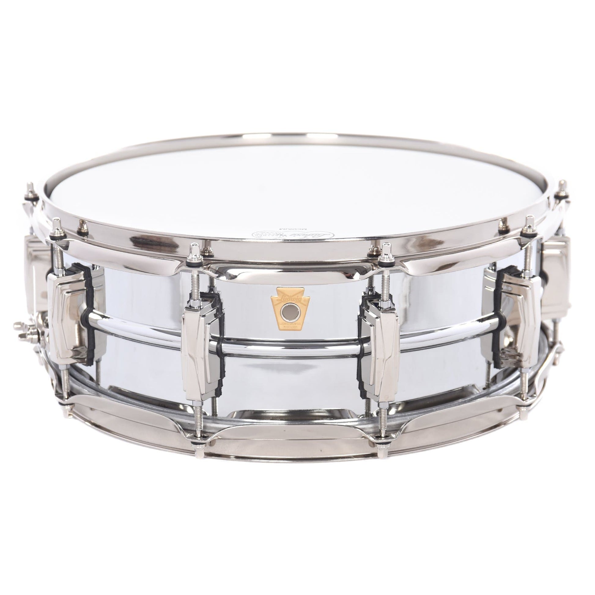 Ludwig 5x14 Super Ludwig Chrome Over Brass Snare Drum w/Nickel Hdw Drums and Percussion / Acoustic Drums / Snare