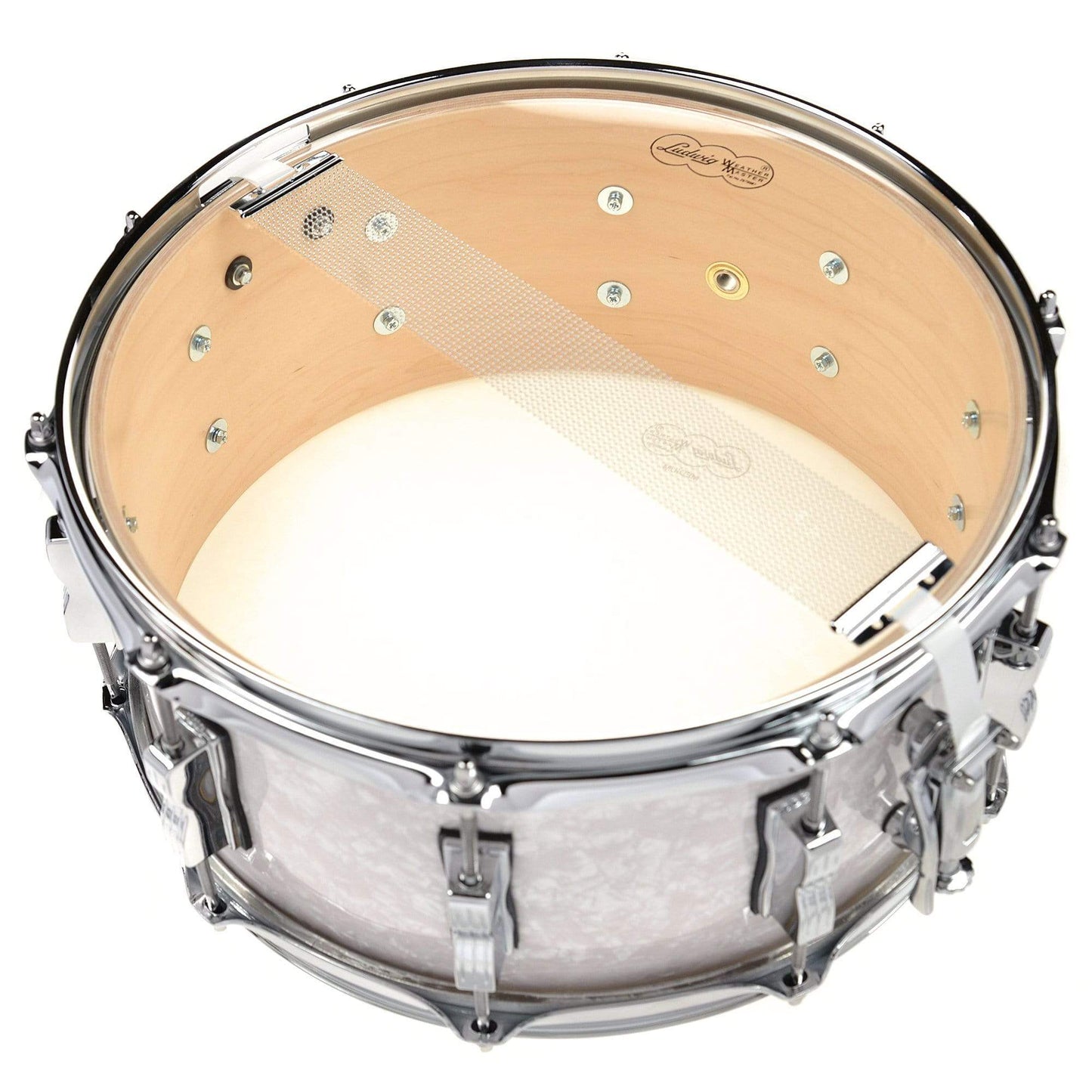 Ludwig 6.5x14 Classic Maple Snare Drum White Marine Pearl