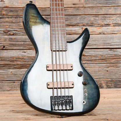 Marco Bass MV5 Transparent Blue Bass Guitars / 5-String or More