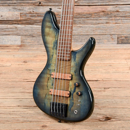 Marco Bass MV5 Transparent Blue Bass Guitars / 5-String or More