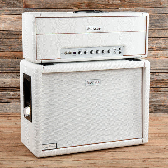 Marshall 1959HWBM Bernie Marsden Signature Head w/Matching 2x12 Cabinet White Snakeskin 2019 Amps / Guitar Heads