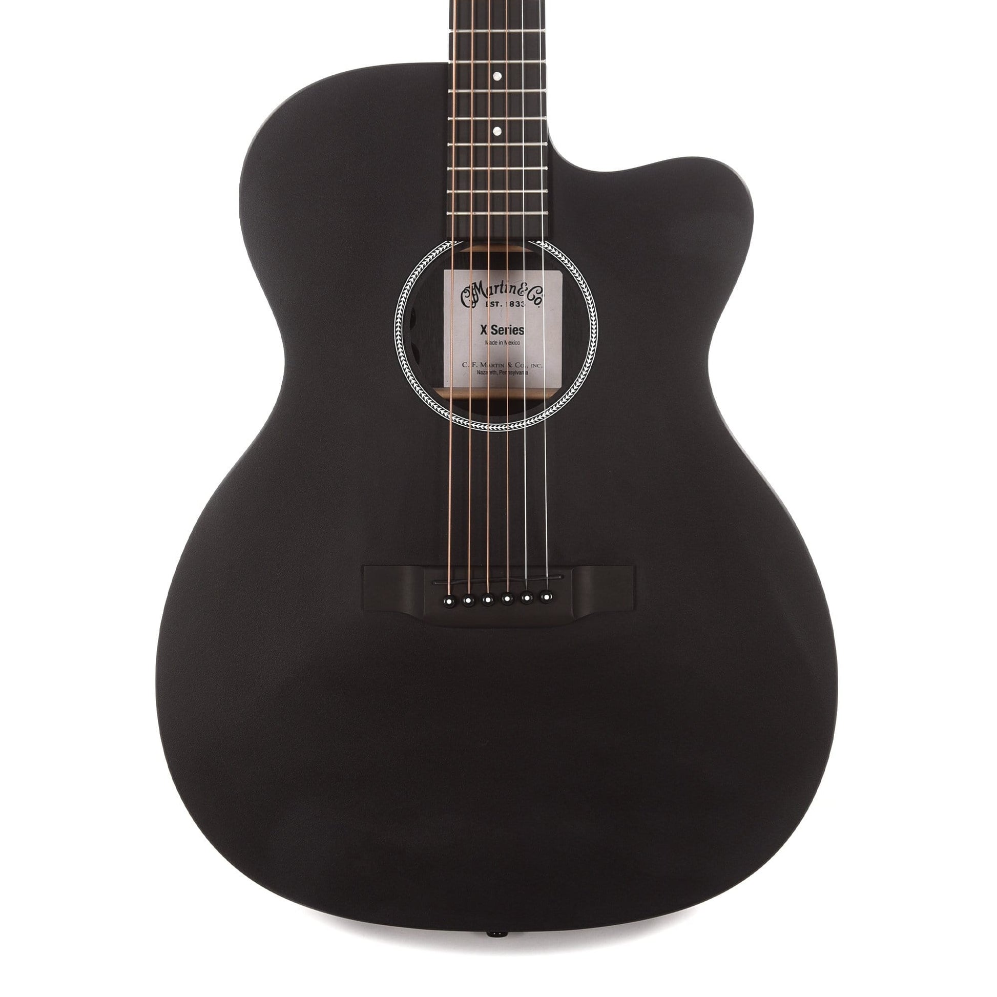 Martin OMC-X1E Black HPL w/Fishman MX Acoustic Guitars / OM and Auditorium