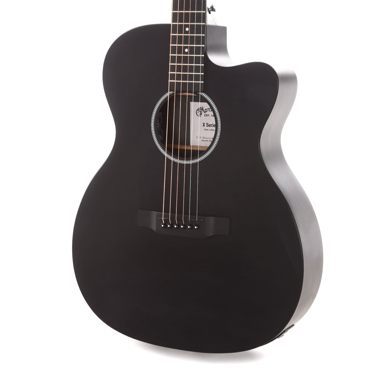 Martin OMC-X1E Black HPL w/Fishman MX Acoustic Guitars / OM and Auditorium