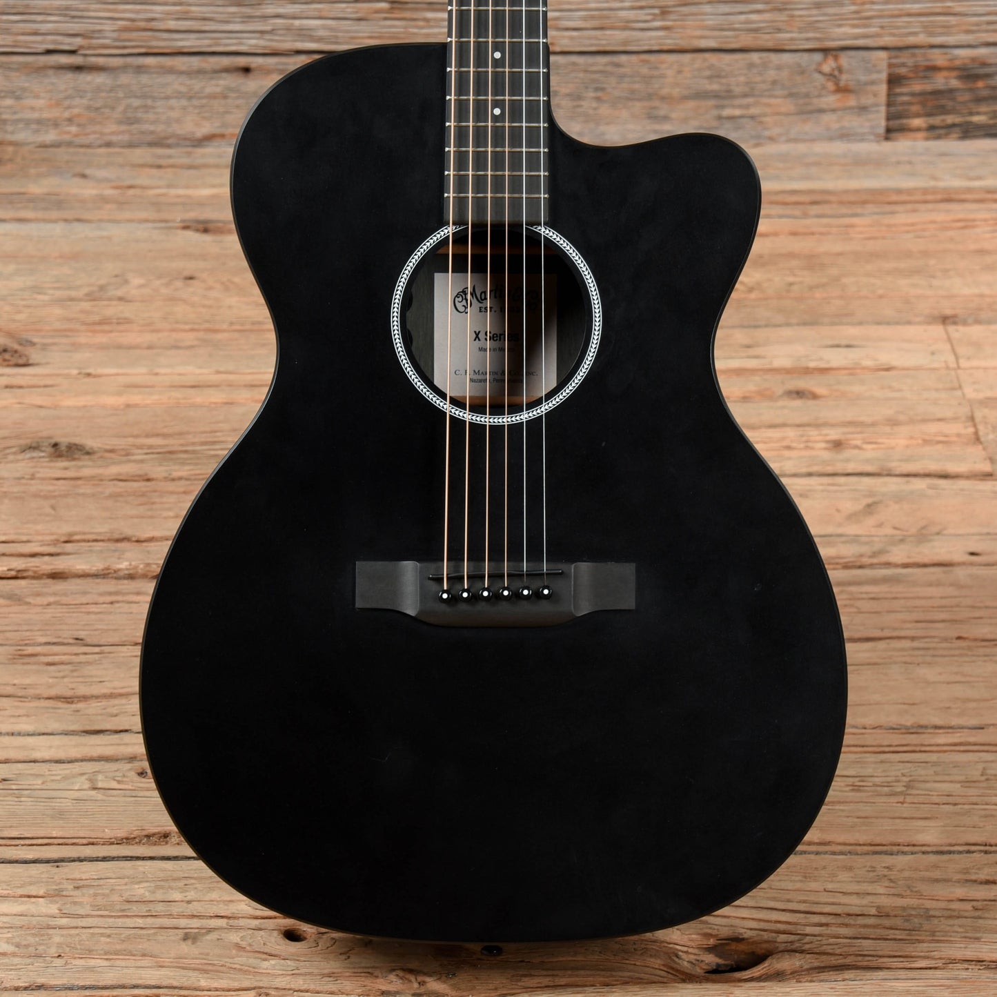 Martin X-Series OMC-X1E Black Acoustic Guitars / OM and Auditorium