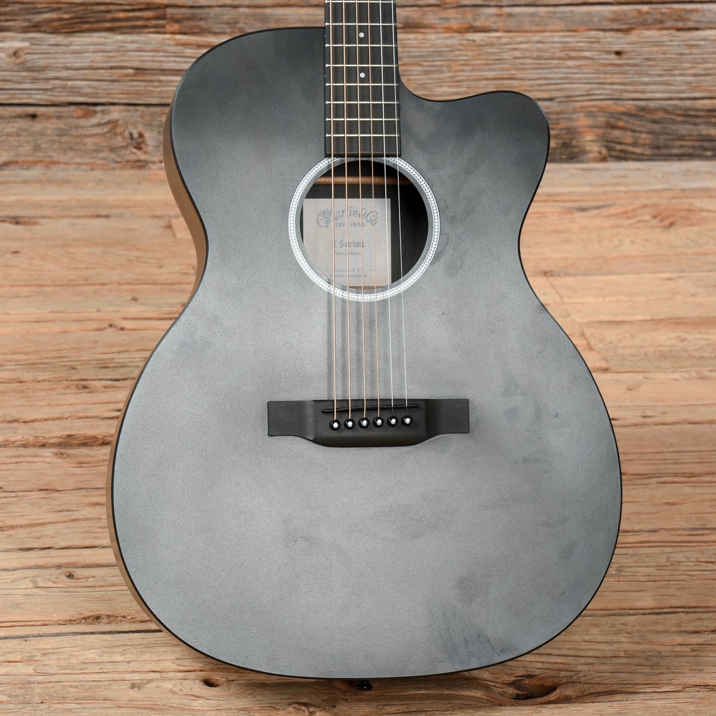 Martin X-Series OMC-X1E Black Acoustic Guitars / OM and Auditorium