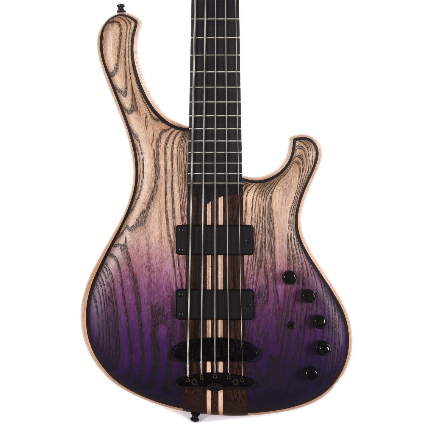 Mayones Viking 5-String Jeans Black Purple Horizon w/Bartolini M34 Soapbars Bass Guitars / 5-String or More