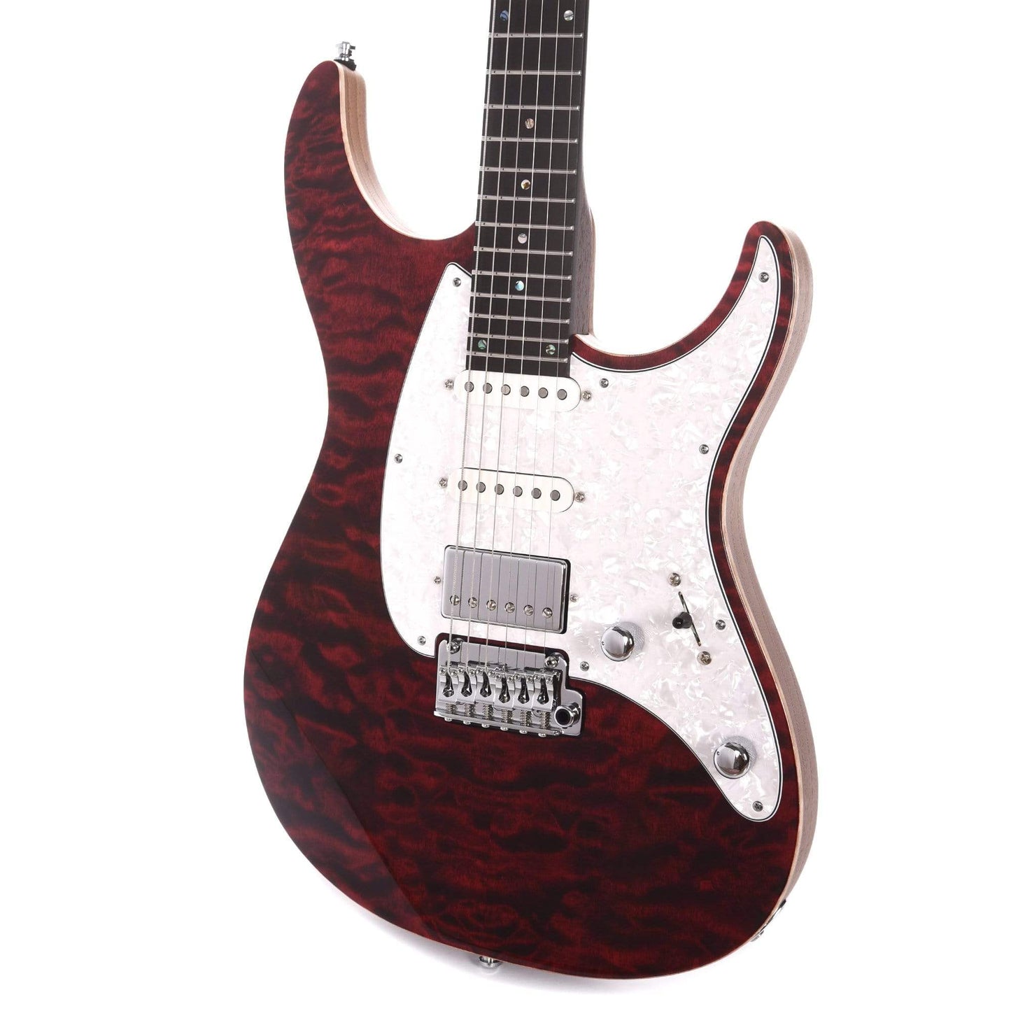 Mayones Aquila QM 6 Quilted Maple Dirty Red Gloss Electric Guitars / Solid Body