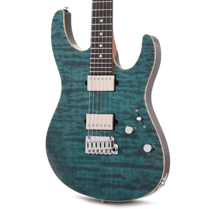 Suhr Custom Modern HH Quilted Maple/Mahogany Transparent Teal