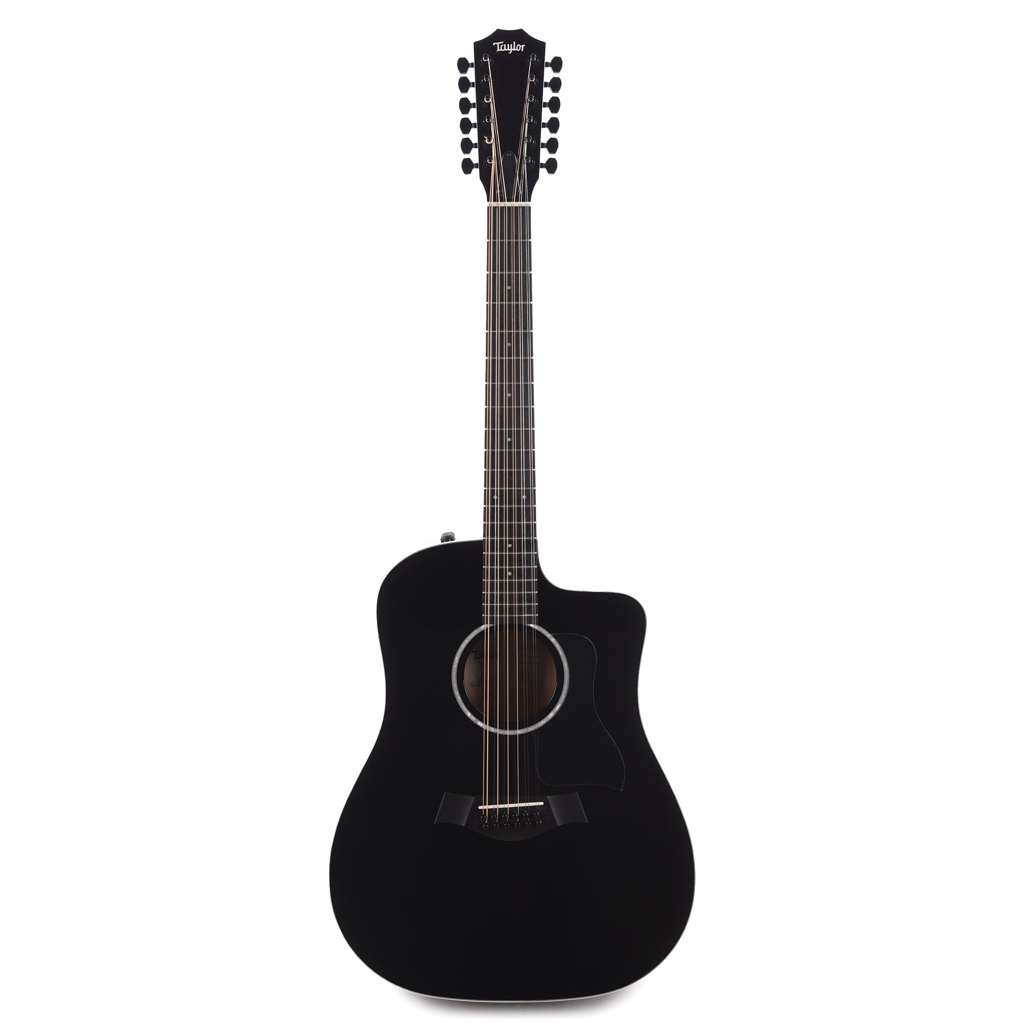 Taylor 250ce-BLK Plus 12-String Dreadnought Spruce/Big Leaf Maple Black