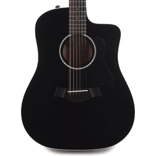 Taylor 250ce-BLK Plus 12-String Dreadnought Spruce/Big Leaf Maple Black