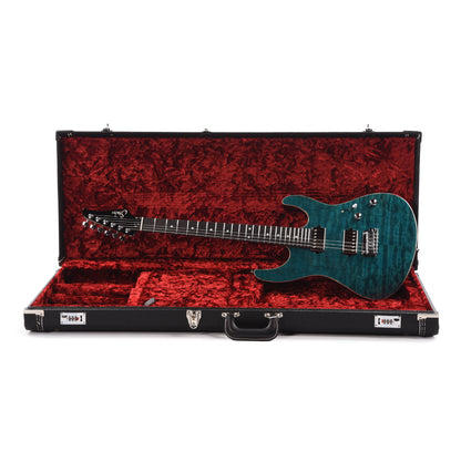 Suhr Custom Modern HH Quilted Maple/Mahogany Transparent Teal