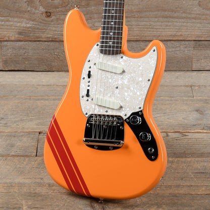 Squier Classic Vibe '60s Competition Mustang Capri Orange w/Dakota Red Stripe