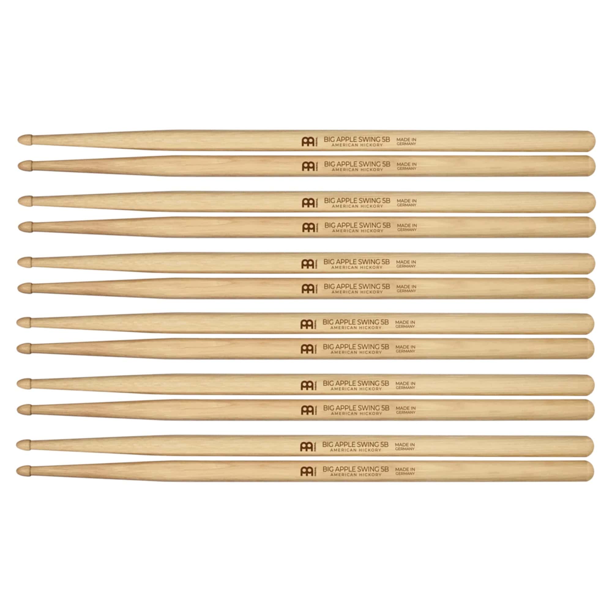 Meinl Big Apple Swing Wood Tip Drum Sticks (6 Pair Bundle) Drums and Percussion / Parts and Accessories / Drum Sticks and Mallets