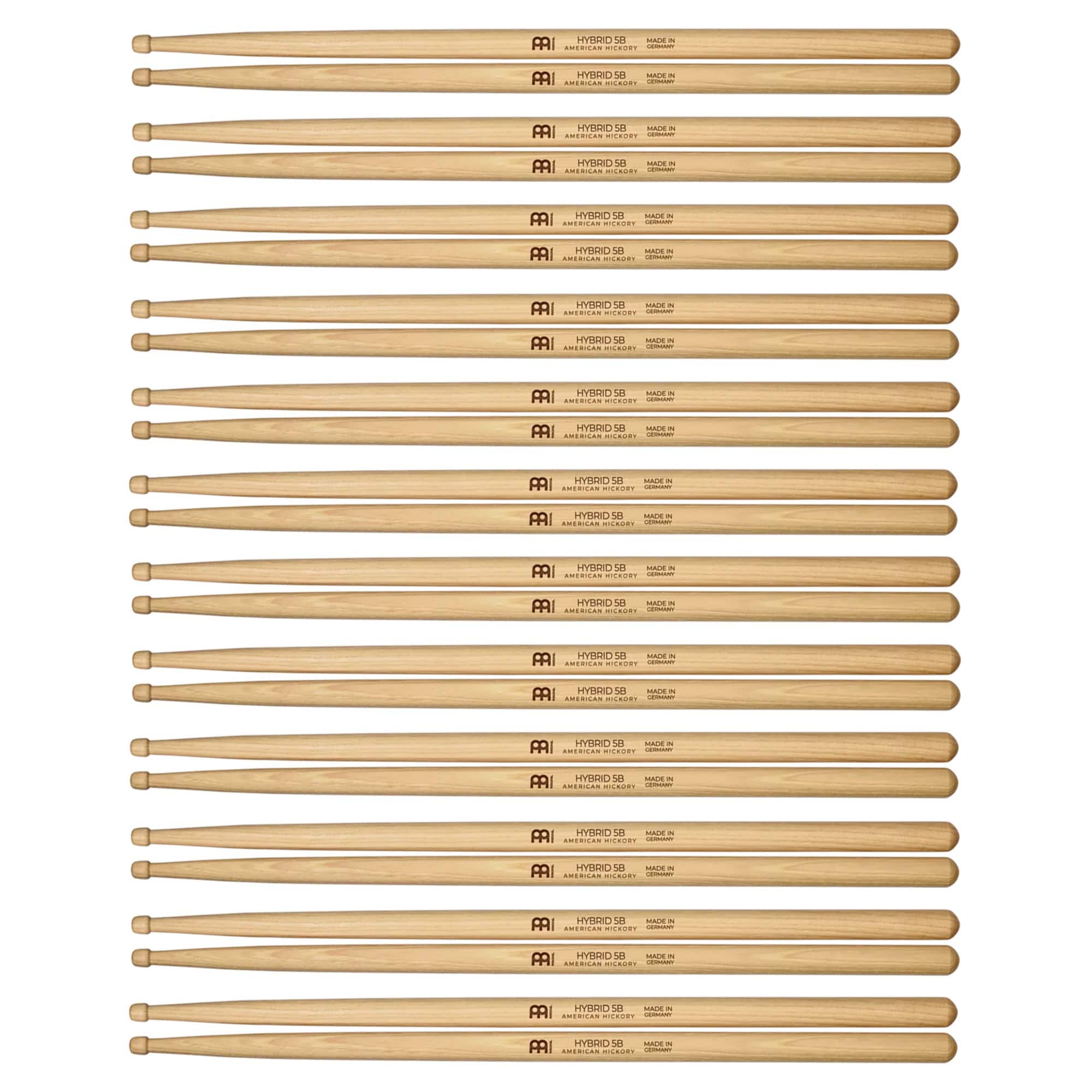 Meinl Hybrid 5B Wood Tip Drum Sticks (12 Pair Bundle) Drums and Percussion / Parts and Accessories / Drum Sticks and Mallets