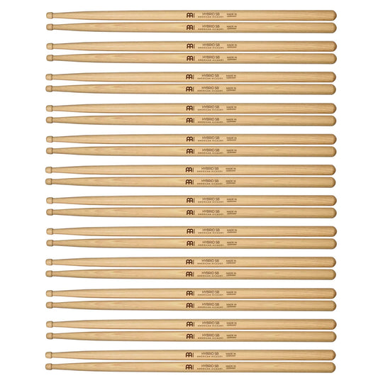 Meinl Hybrid 5B Wood Tip Drum Sticks (12 Pair Bundle) Drums and Percussion / Parts and Accessories / Drum Sticks and Mallets