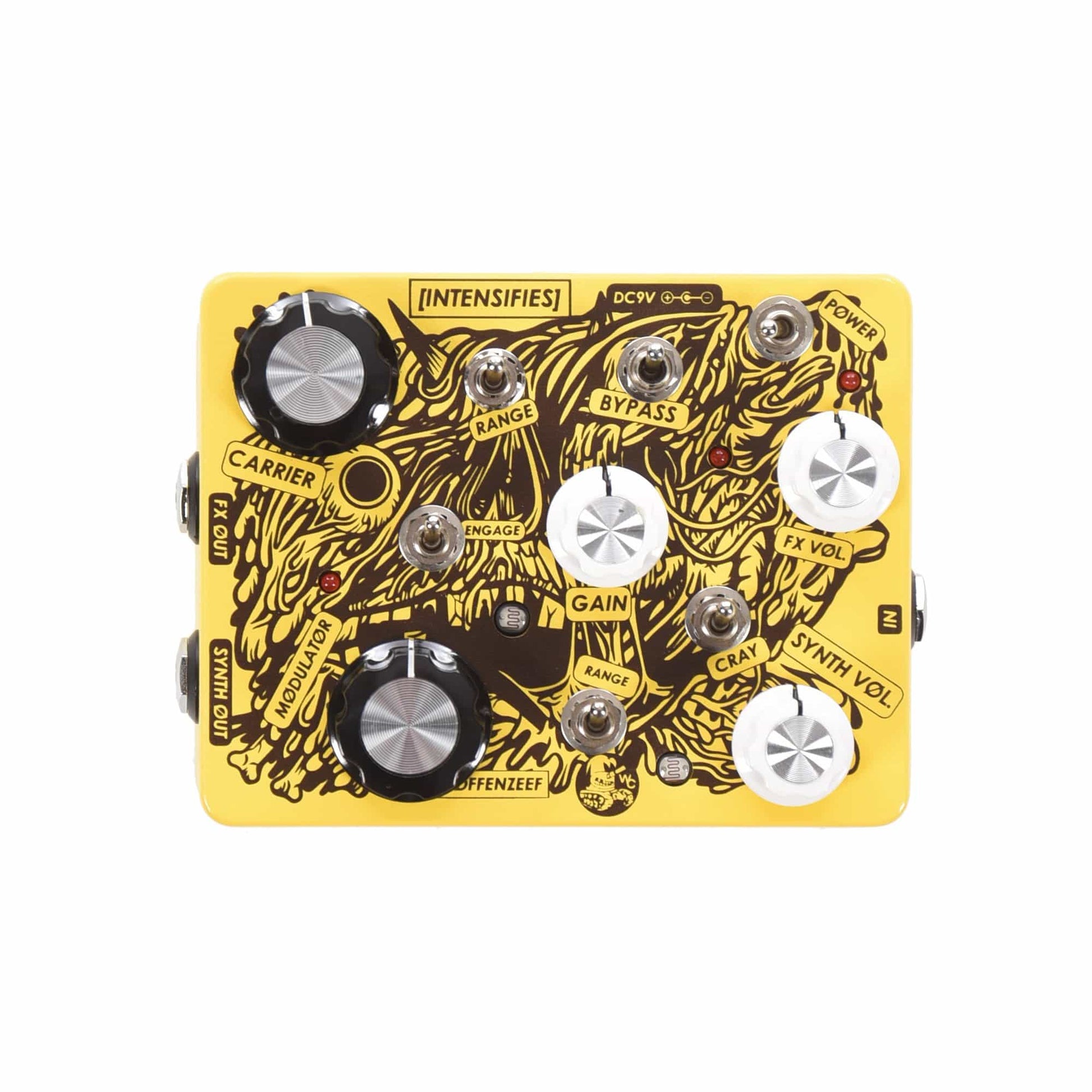 Moffenzeef Modular INTENSIFIES Synth Pedal Yellow Effects and Pedals / Multi-Effect Unit