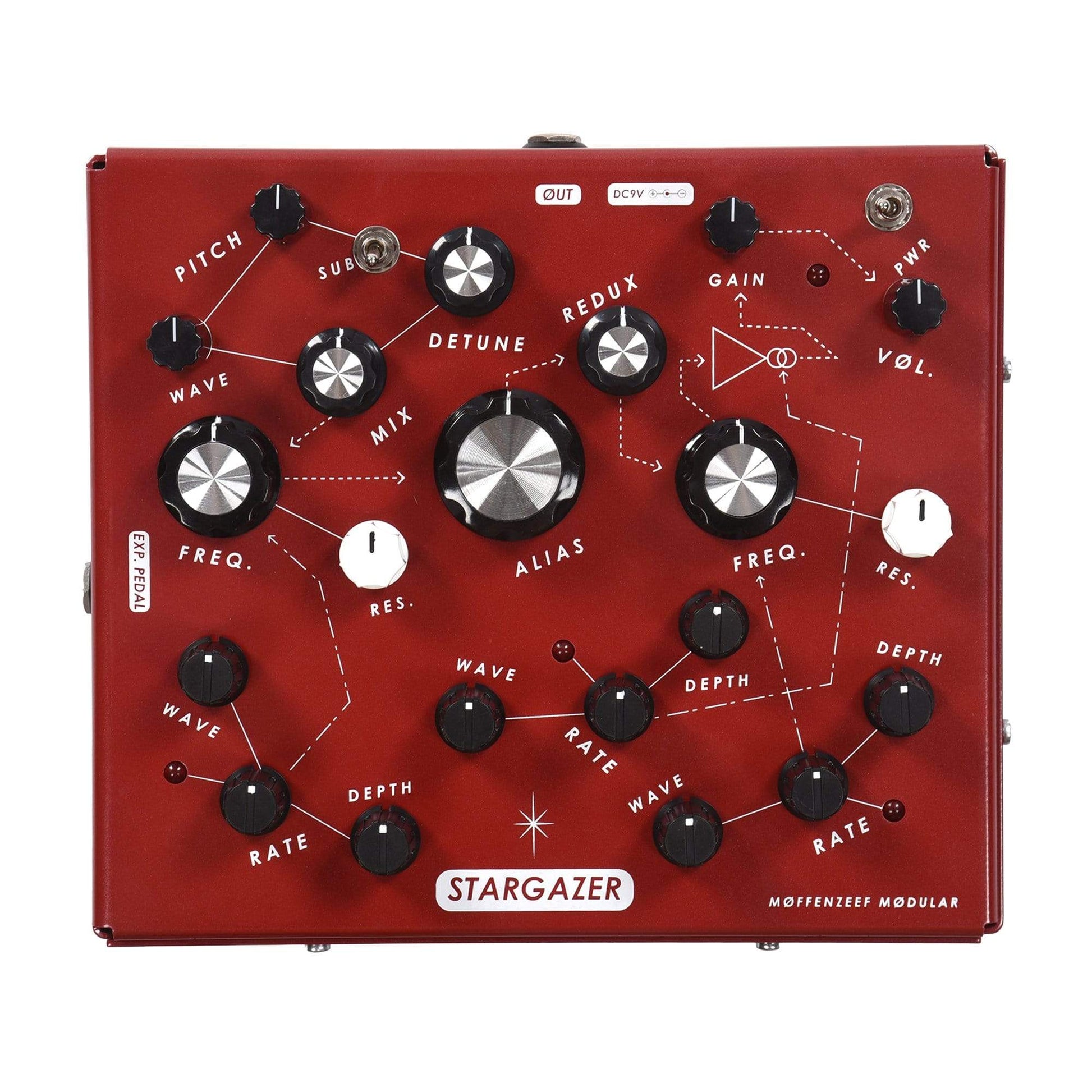 Moffenzeef Modular Stargazer V3 Drone Synth Pedal V3 Red (Limited Edition of 75) Keyboards and Synths / Synths / Modular Synths