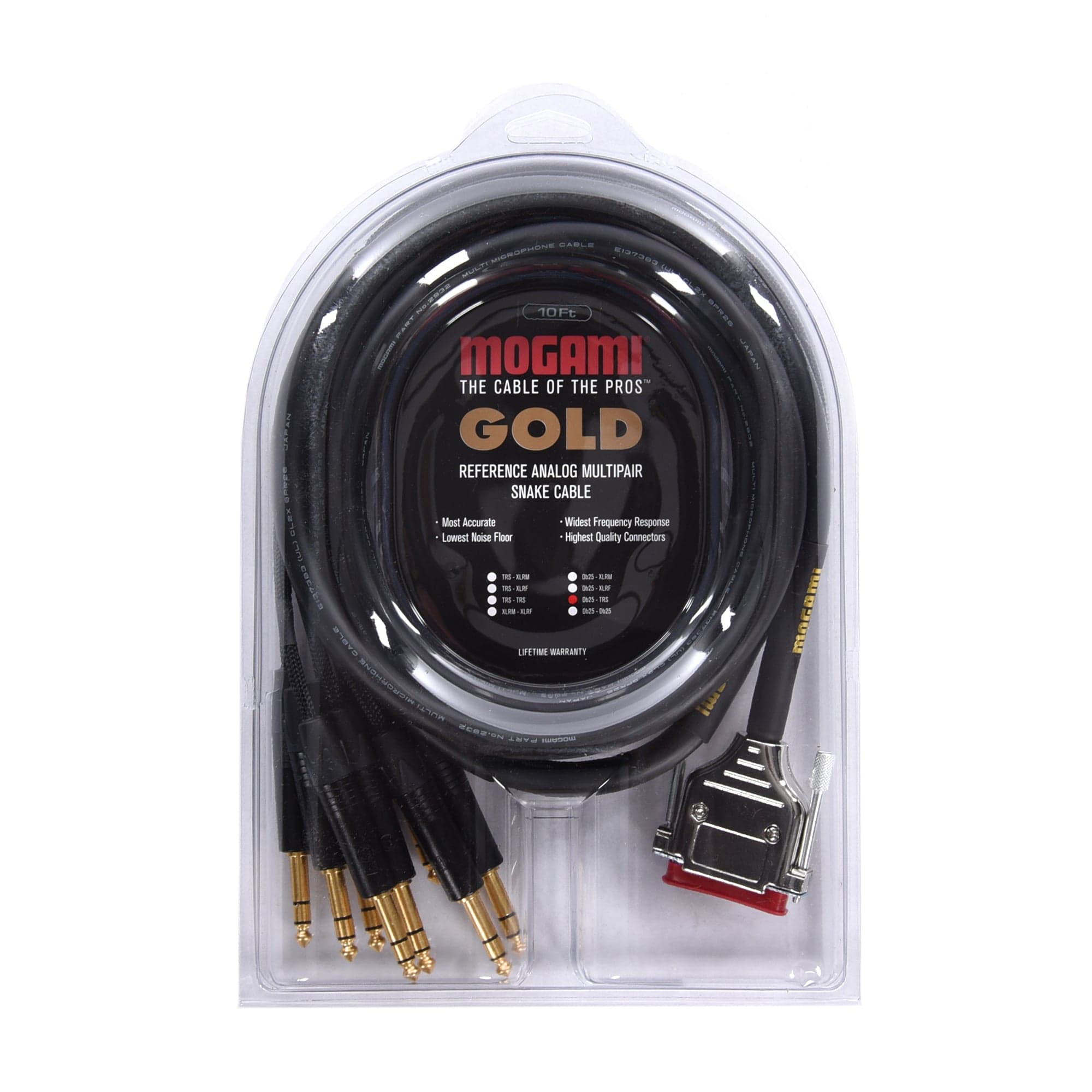Mogami Gold DB25-TRS 8-channel Analog Interface Cable 10
