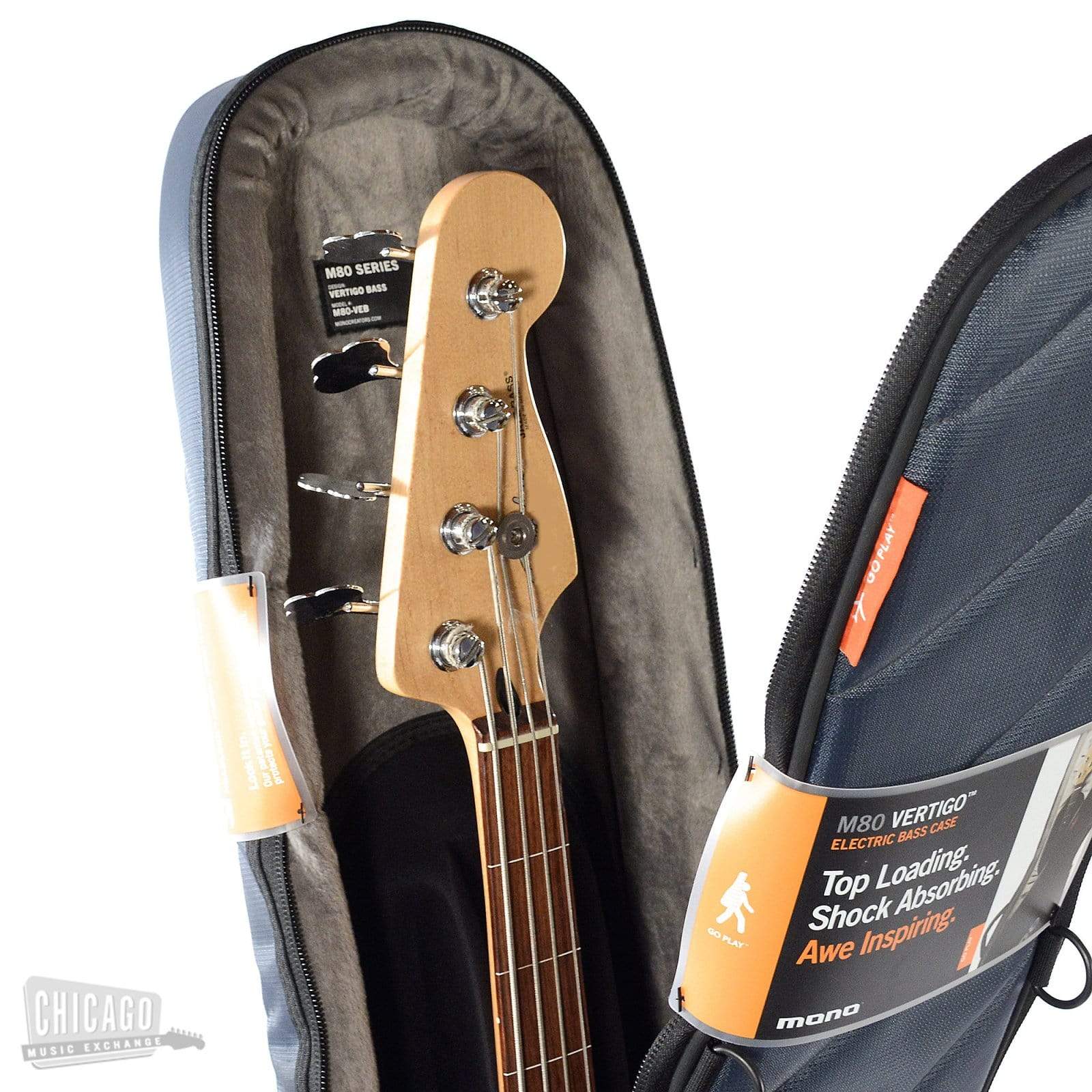 Mono M80 Vertigo Electric Bass Case Steel Grey Accessories / Cases and Gig Bags / Bass Gig Bags