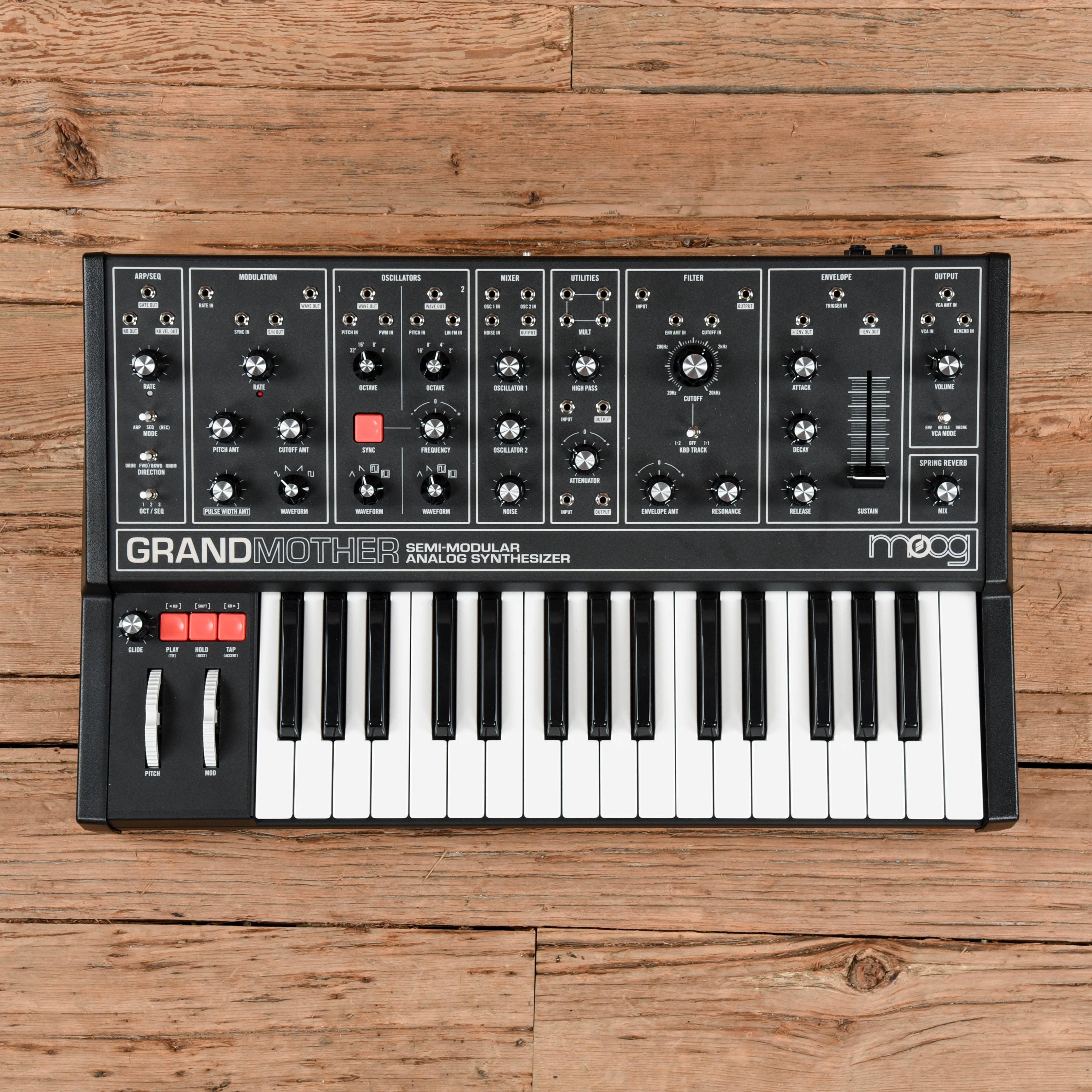 Moog Grandmother 32-Key Semi-Modular Analog Synthesizer Dark Edition Keyboards and Synths / Synths / Analog Synths