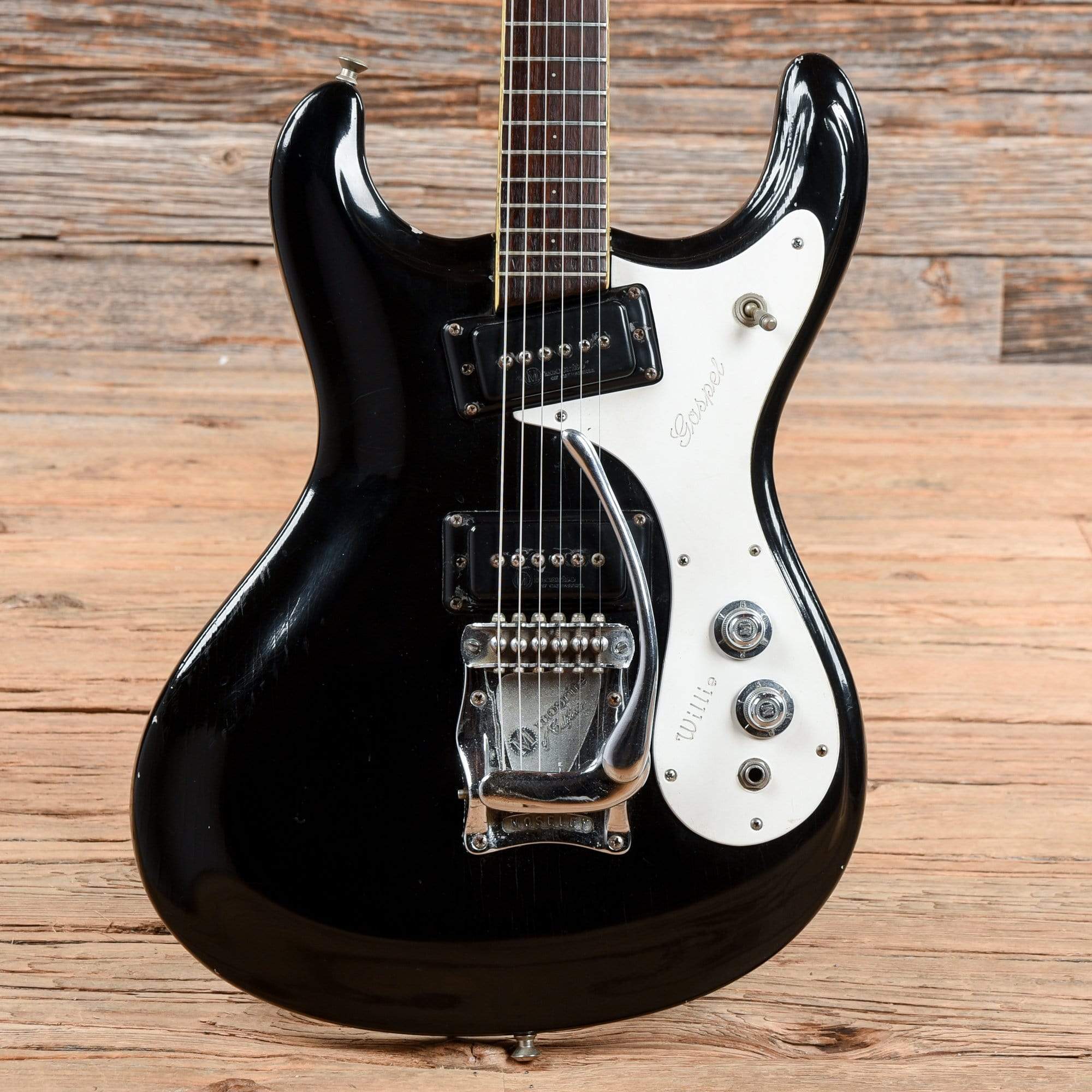 Mosrite Ventures Model Black Refin 1960s – Chicago Music Exchange