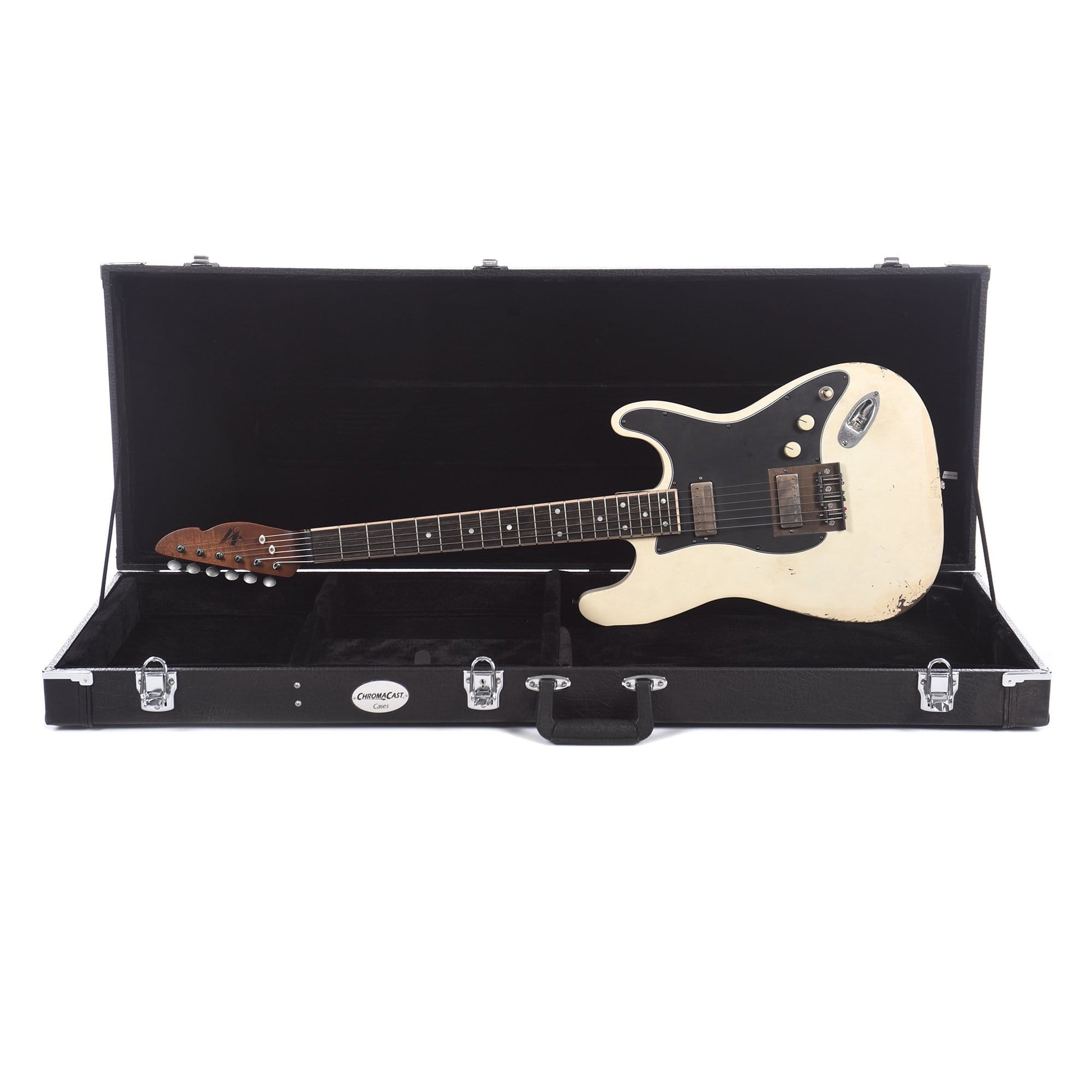 Mule Mulecaster Doublecut Baritone White Electric Guitars / Baritone