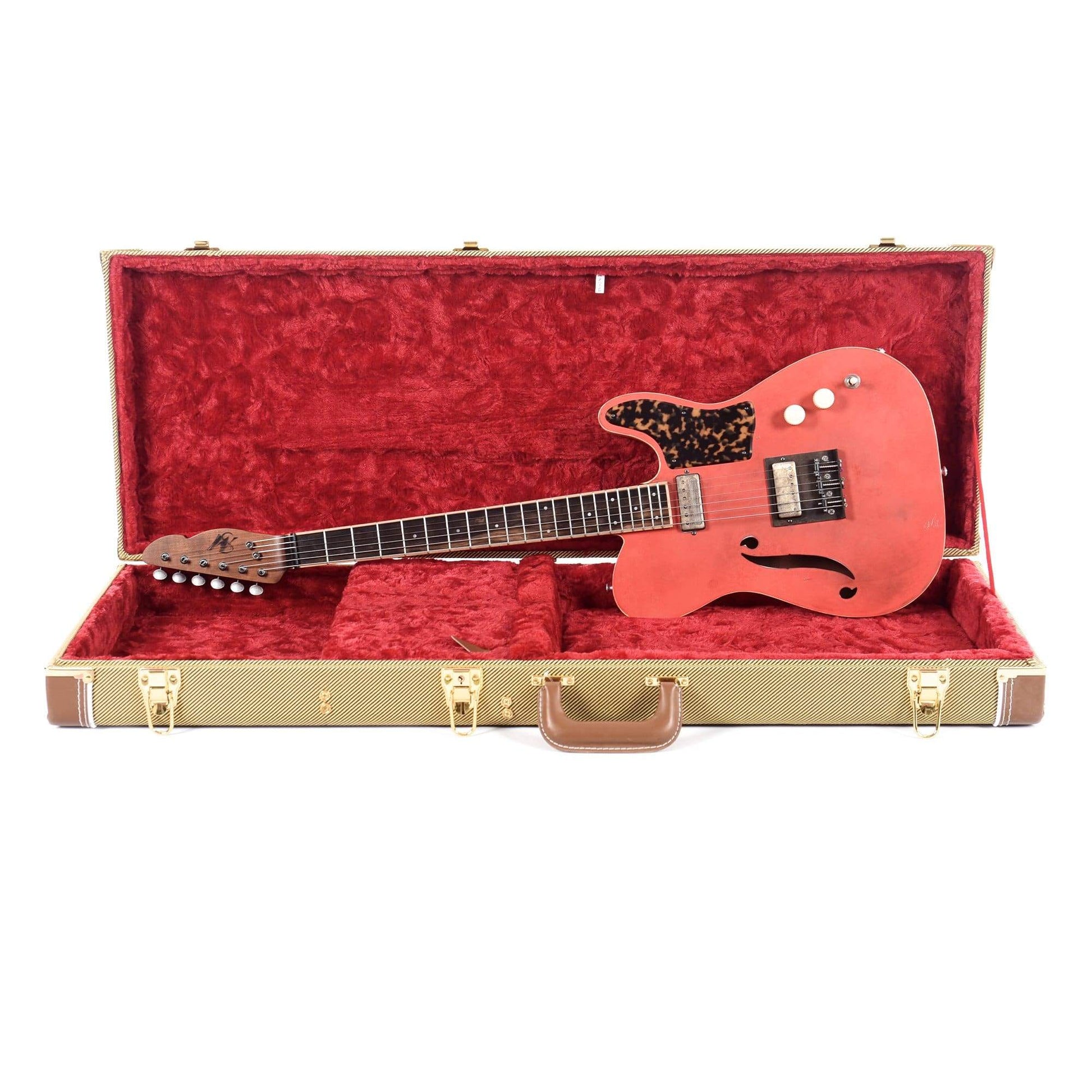 Mule Mulecaster Powder Red Electric Guitars / Hollow Body