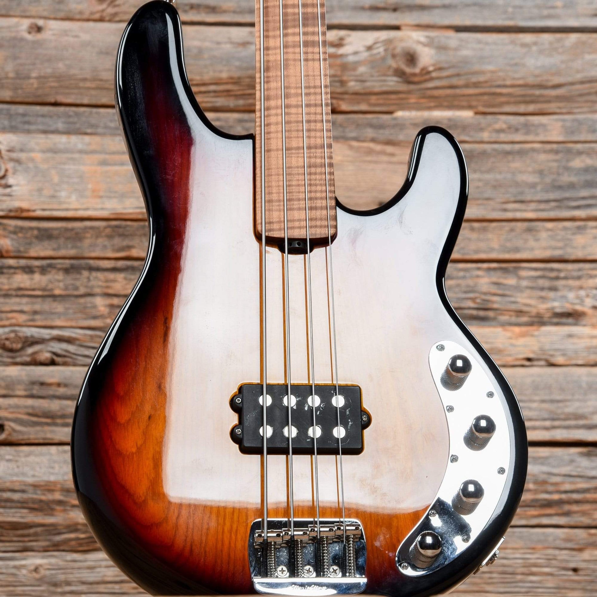 Music Man BFR StingRay Special Fretless Sierra Vintage Sunburst 2019 Bass Guitars / 4-String