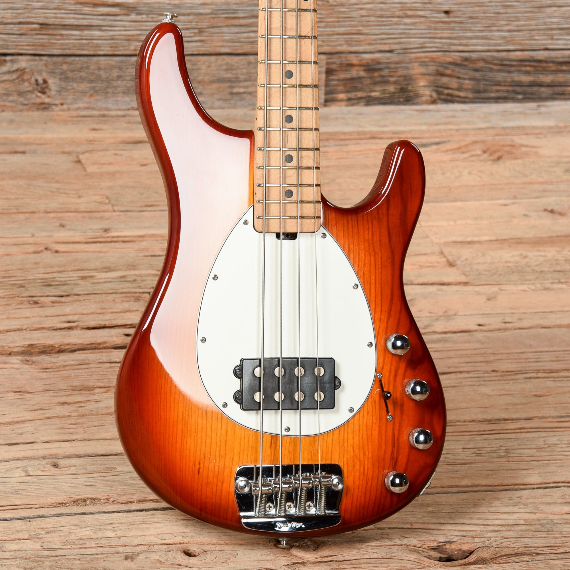 Music Man Sterling 4 H Cherry Sunburst – Chicago Music Exchange